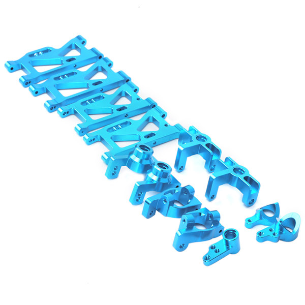 RC Bil Metall Uppgraderingsdelar Kit Styrning Fjädring Arm C-hållare Tillbehör för WLtoys 1/14