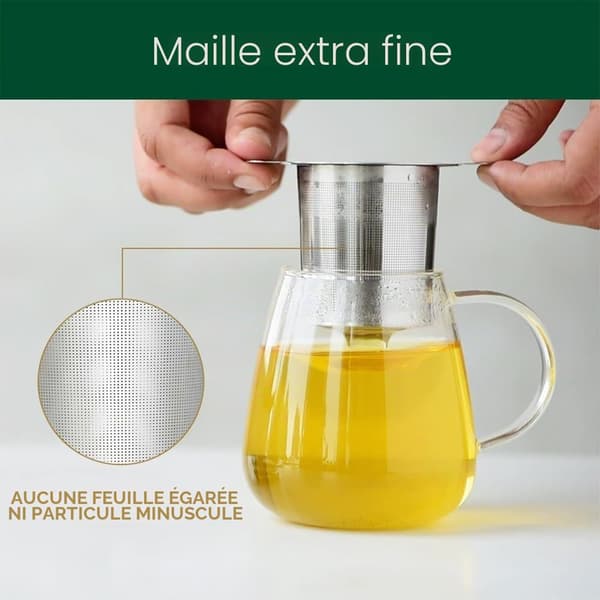 1 stk Klassisk te-infuser | Te-infuserkopp | Te-infuser for løs te av 18/8 rustfritt stål | Te-infuser