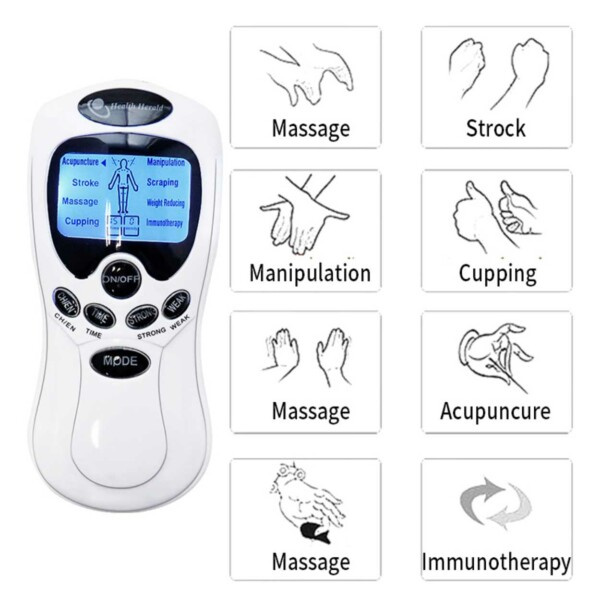 EMS Tens Massage Stela Muskler Elektronisk Muskelstimulator vit&hälsa och skönhet white