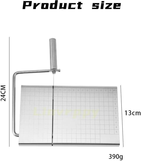 Cheese Slicer for Hard Cheese, Butter, Sausage, and Ham. Includes 5 Extra Wires.