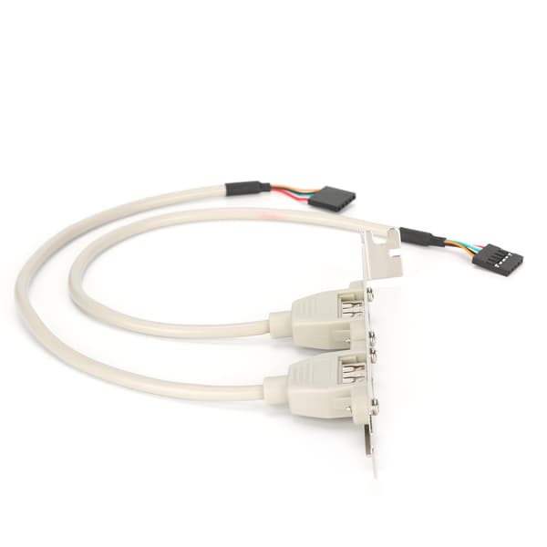 Frontpanel Expansion 2 Portar USB 2.0 Plug and Play med Slot Plate Bracket Panel Kabeladapter