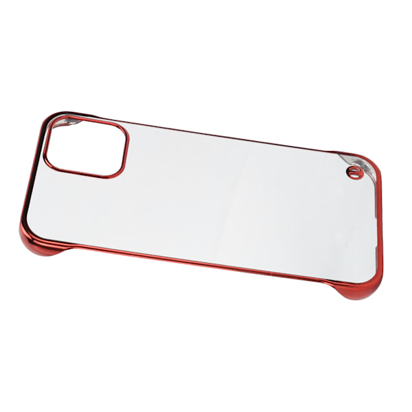 Elektropletteret Hårdt PC Telefoncover til Iphone 12 Halv Kant Transparent Mobiltelefon Cover