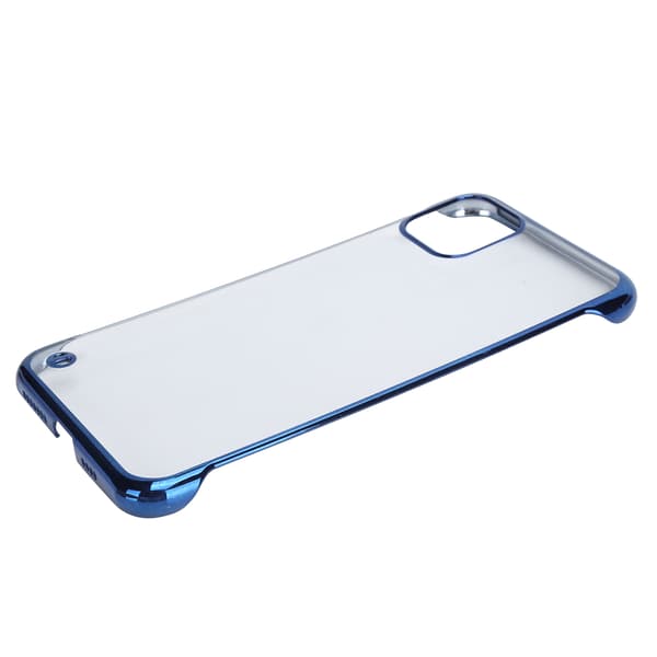 Elektropläterat Hårt PC-telefonfodral för IPhone 11Pro Max Halv Ram Transparent Telefonskal