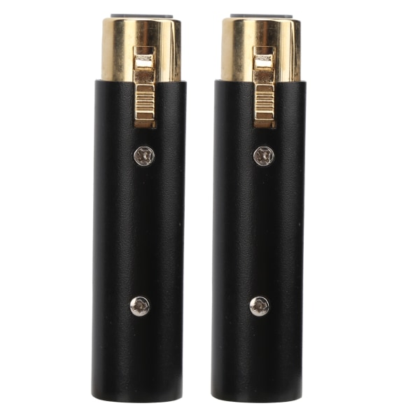 2 kpl Audioadapteri XLR Uros - Naaras Sinkkiseos Mikrofoniliitin Kaapeli Tarvikkeet Musta