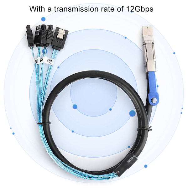 H0402 Mini SAS -kaapeli SFF-8644 - 4 x SATA Ulkoinen palvelimen kiintolevy tietokonetarvikkeet