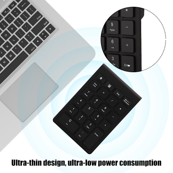 BT304 22 Tangenter Numerisk Knappsats Trådlöst Mini Tangentbord Kompatibelt med Bluetooth 5.0