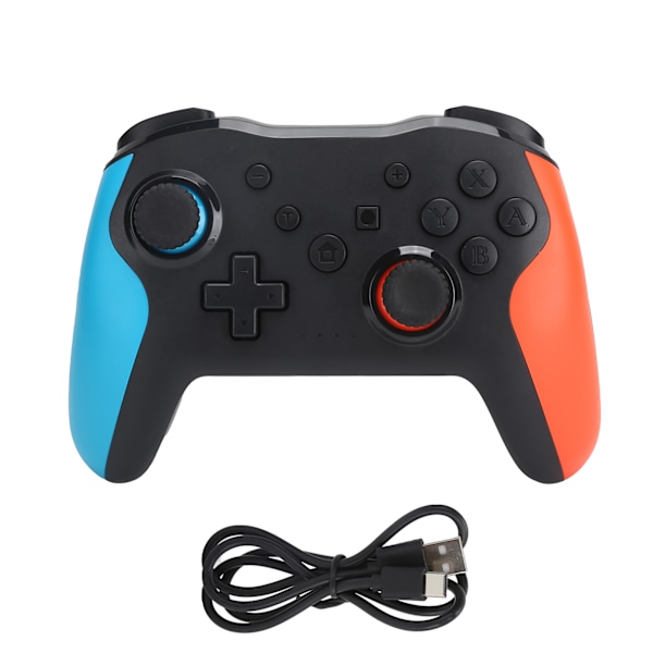 6-axlig Gamepad Trådlös Bluetooth Spelkontroll Joystick med Type-C Kabel för Switch