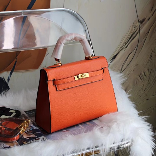 Håndlavet Orange Crossbody Taske til Kvinder Lille Størrelse 22x7x16 Orange Small size: 22*7*16