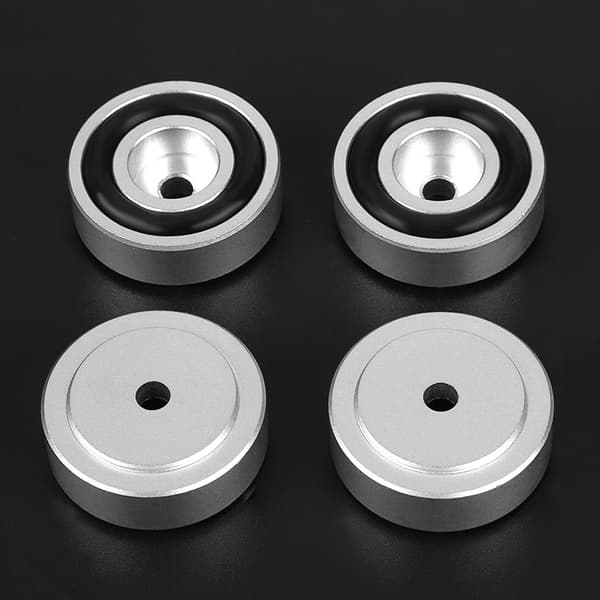 4 stk. 30*10 mm Forstærkerfødder i Aluminiumlegering Støddæmper Forstærkerpuder Fødder Sølv