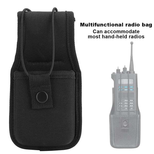 HT1000 Svart Walkie Talkie-väska i Nylon Multifunktionell Radioficka för Motorola MT2000 MTS2000 GP900