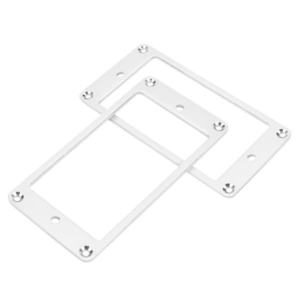 2 st Elektrisk Gitarr Pickup Ring Metall Platt Monteringsram Musikinstrument Tillbehör Silver