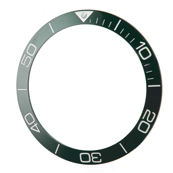 Keramisk Urkransring Profesjonell 38.6mm Urkrans Innlegg Erstatningsdeler Tilbehør for Reparator Grønn Base Hvit Siffer