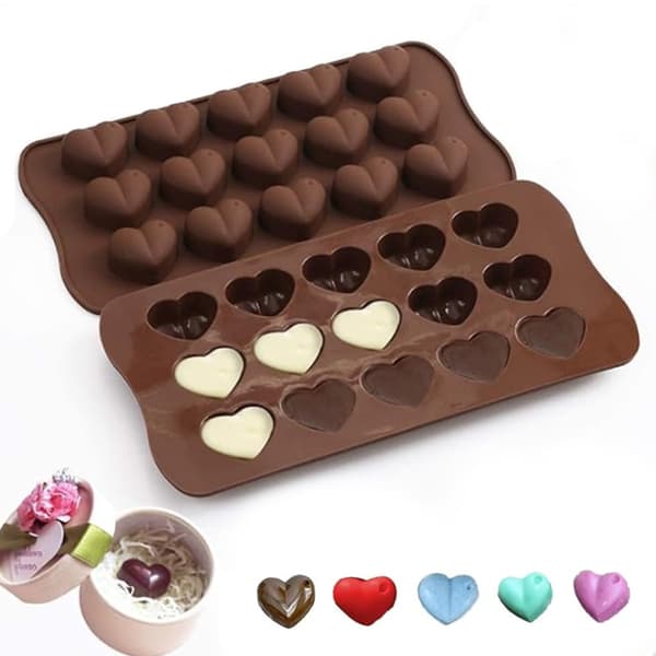Hjärtformade Is-/Choklad-/Geléformar - Isformar - Bruna Pralinformar