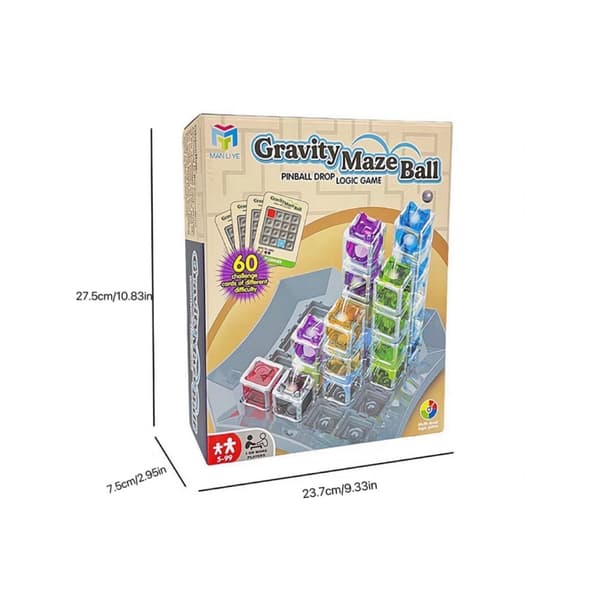 ThinkFun Gravity Maze - Fallande kula-logikspel - Utmanande STEM-leksak för barn 8-12 - Gravity Marble Labyrinth