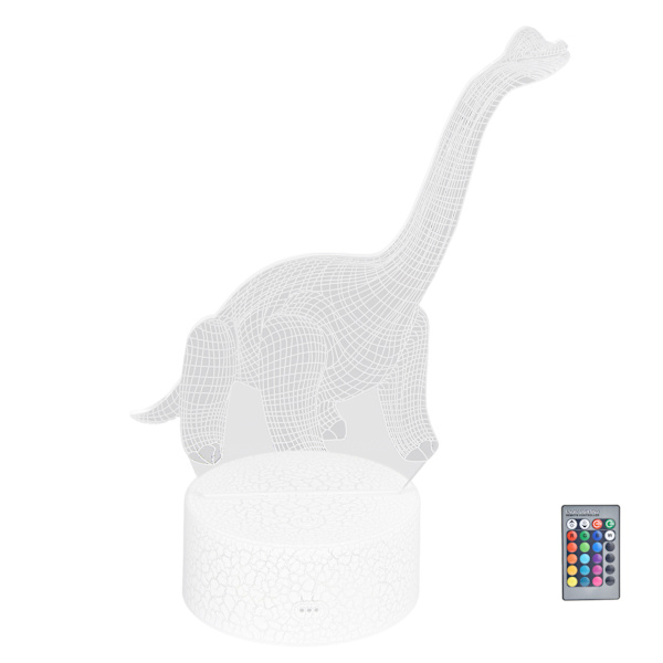 Dinosaur Natlampe RGB 16 Farver 4 Tilstande Dæmpbar Lampe Understøtter Fjernbetjening Touch Kontrol Boligindretning