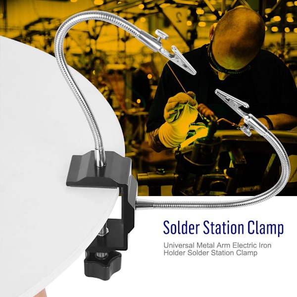 Universell Metallarm Elektrisk Lödkolv Hållare Lödstation Klämma för DIY Lödning PCB