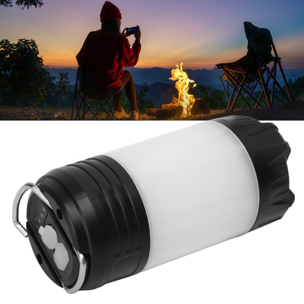 LED-telttalamppu 4 vaihdetta Ergonominen kahva USB lataus Kannettava ripustettava telttavalo retkeilyyn