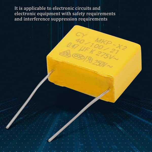 AC 275V 0,47uF polypropeenikalv turvakondensaattorit 10 kpl yellow