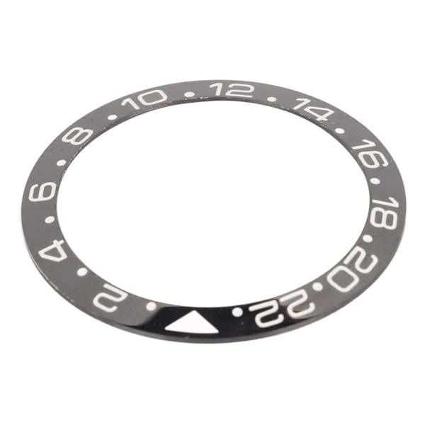 Keramisk Klockring Svart Bas Vit Siffra Klockring Insats Ersättningsdelar Tillbehör för Reparation 38mm