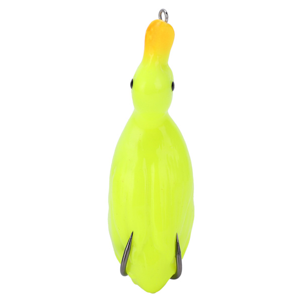 Livaktig 3D And Soft Silikon Fiske Lokkemiddel Andeformet Silikon Fiskeagn Wobbler Gul