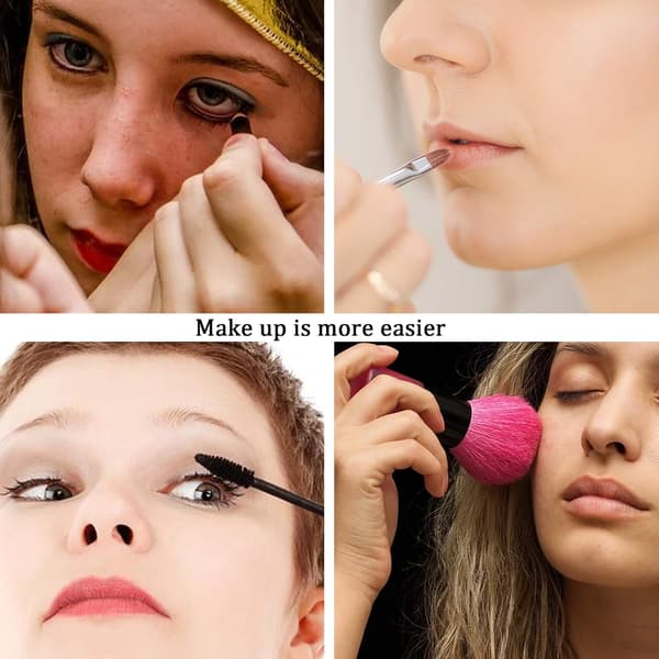 Double-Sided Magnifying Makeup Mirror Wall-Mounted LED Waterproof Mirror 360 Degree Rotation - 6 Inch Silver