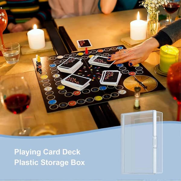 10 Pieces Playing Card Box, Card Storage Box, Small Plastic Box with Lid, Small Storage Box, Suitable for Small Items and Other Crafts
