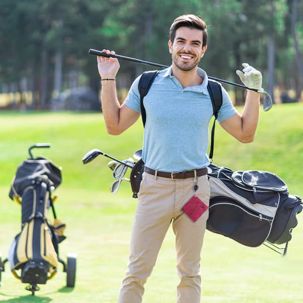 Easy-Draw Golfservietter til køller og bolde – Kompakt, fløjlsforet, holdbar (pink)