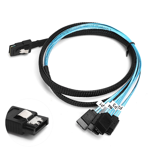 Mini SAS 36Pin Uros SFF‑8087 - 4 SATA 7Pin Naaras Kaapeli Mini SAS Isäntä Sisäinen Kaapeli