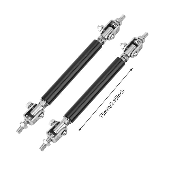 2 st 75 mm Stötfångarskydd Lip Rod Splitter Strut Tie Bar Support Fram Bak Universal