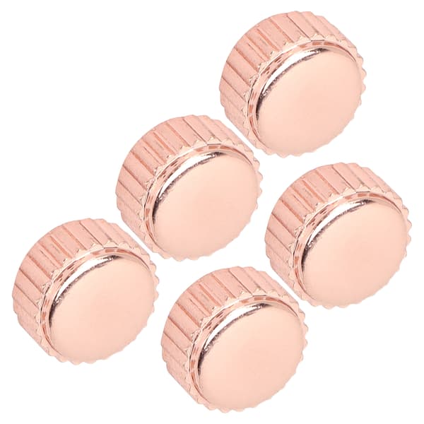 5 stk. Professionel Urkrone Udskiftning Rosaguld Stål Ur Reservedele til Urmager 7mm / 0.28in