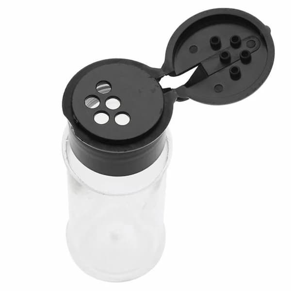 12-pack kryddburkar i plast med lock, 100 ml kryddförvaringsbehållare