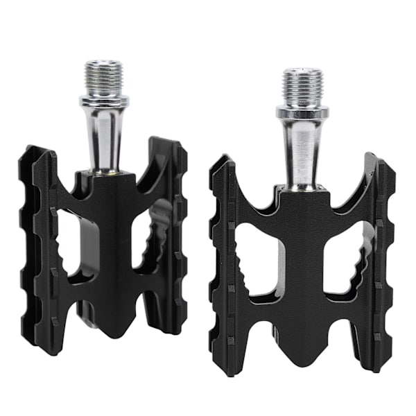 Sammenleggbar Sykkelpedal Antiskli Aluminiumslegering Terrengsykkel Lager Sykkel Rideutstyr. (Svart)