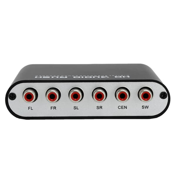 5.1CH DTS Dolby Konverter AC3 Audio Dekoder Digital Optisk Koaksial til Analog Audio til Hjemmekoncertsal Biograf (HostUSB+Optisk Fiber)