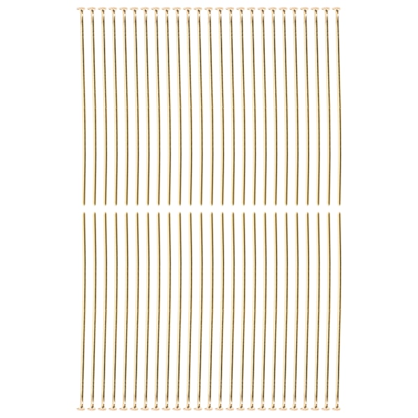 50 stk. fladhovednåle i rustfrit stål DIY Håndværk Perle Smykker Vedhæng Fremstillingsdele Tilbehør Guld 45 mm / 1,77 tommer