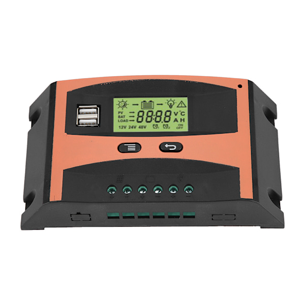 12V/24V MPPT Solpanel Regulator LCD-skärm Auto Batterikontroller 60A