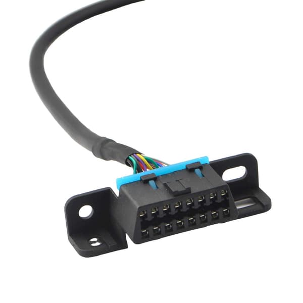 Right Angle Universal OBD2 OBD II 16 Pin Splitter Y Open Cable 0.2