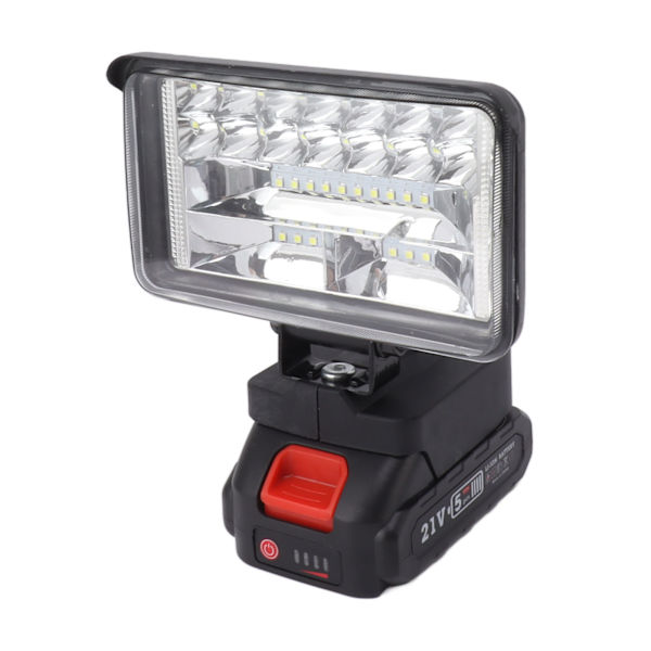 LED Arbetslampa Super Stark Brett Område MT-Gränssnitt Roterande Lamphuvud 1500mAh Utomhus LED Strålkastare EU-Kontakt 100‑240V 4 Tum