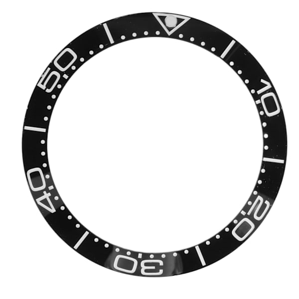 Keramisk Klockring Professionell 38mm Klockringsinlägg Ersättningsdelar Tillbehör för Urmakare Svart Bas Vit Siffra