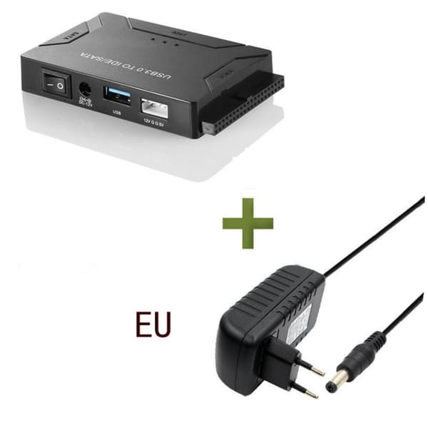 USB 3.0 - sisäinen kiintolevysovitin 2,5\"/3,5\" SATA HDD/SSD- ja IDE-kiintolevyille