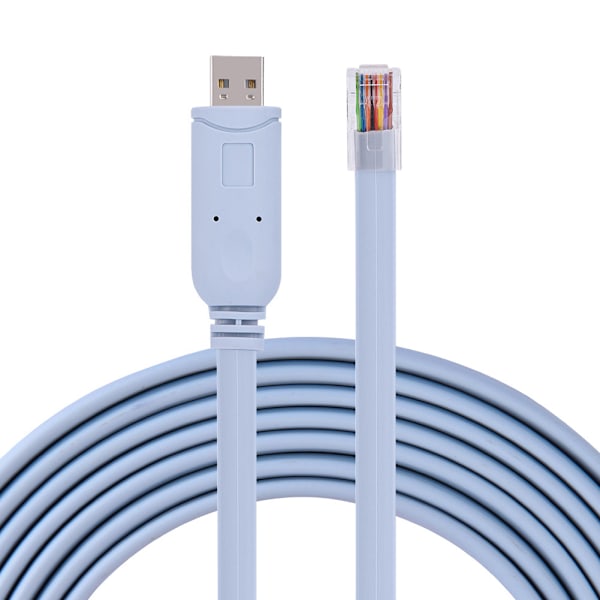 USB2.0 Hane till RJ45 Hane CAT5 Seriell Konsol Platt Kabel för Cisco Routers Switchar