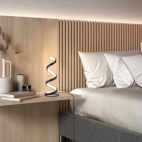 Dæmpbar sort LED bordlampe KLB