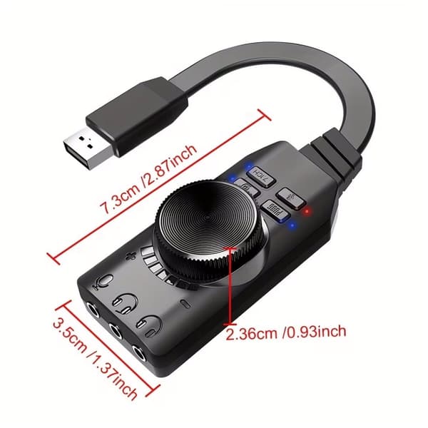 eksternt USB 7.1 gaming lydkort, forbedrer lydeffekter til PUBG på computere, laptops og mobile enheder.