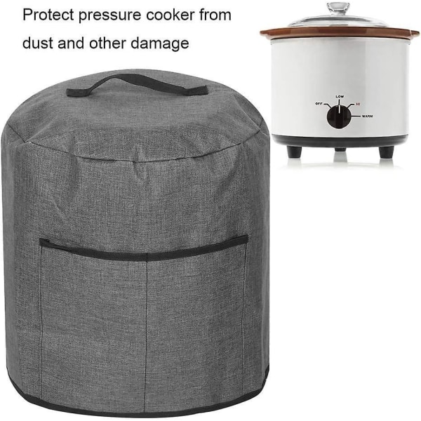 Svart Air Fryer-deksel med lommer, støvtett beskyttelsespose for trykkoker, tilbehør til elektriske kjøkkenapparater, passer til husholdningsapparater
