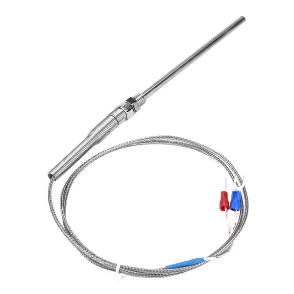 M8 Gjenge Type K Termoelement 100mm Probe Temperatur Sensor Ledning 0-400℃ (1 m)