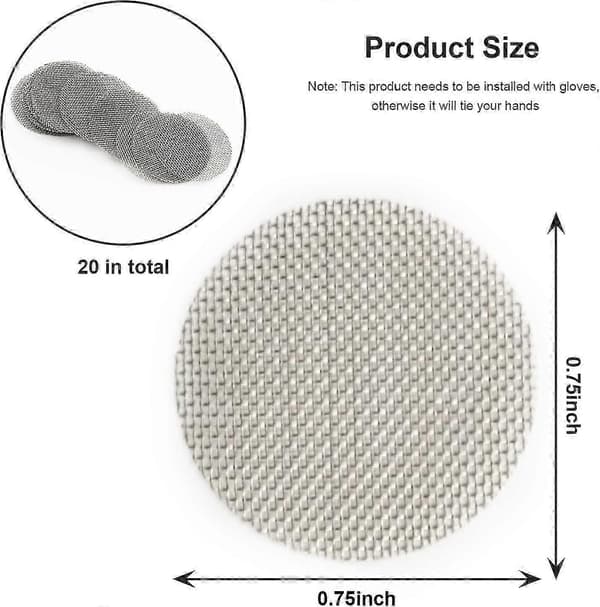 VVS-PAKKE MED 20 KRANLUFTERGITTER Rustfrit stål 13/16\" YDERDIAMETER