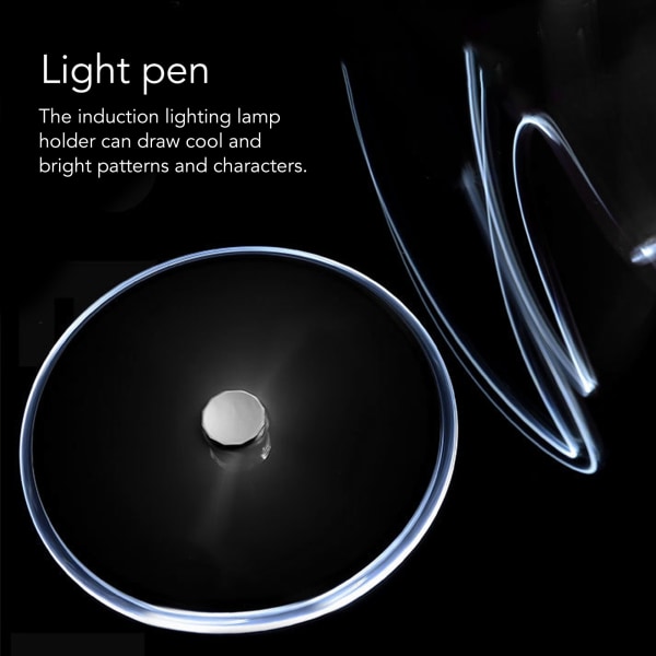 Fingerspiss lysende gyro kulepenn Fingerspinnende skrivepenn med LED-lys for å frigjøre stress Sølv Silver