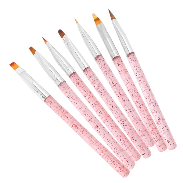 7 stk UV-gelpensel til neglekunst, maling og prikning 0.4
