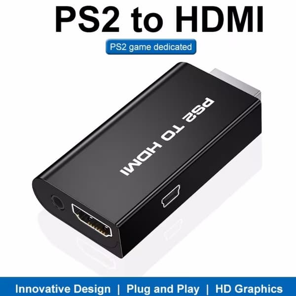 PS2 til HDTV-konverter for videotilkobling, HD-grensesnitt for spillkonsoll lyd- og videoadapter