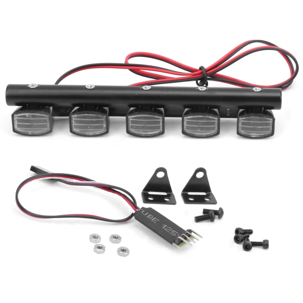 Universell Type 5LED Firkantet Taklys med 3-Kanals Kontrollbryter for 1/10 RC Bil