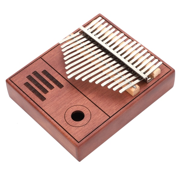 Kalimba Tommelfingerklaver med 17 nøgler Mini bærbar mahogni musikinstrument Legetøj FødselsdagsgaveRetro farve